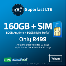SIM Only + 160GB Telkom Data Bundle